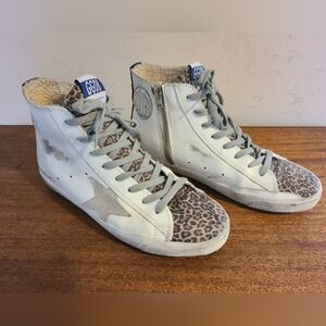 Golden Goose Francy Leopard Tongue Sneakers Size 37